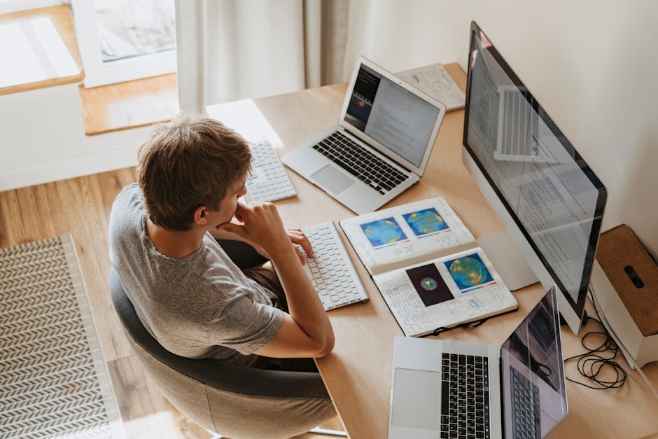 Web development workspace at RAJSHREE